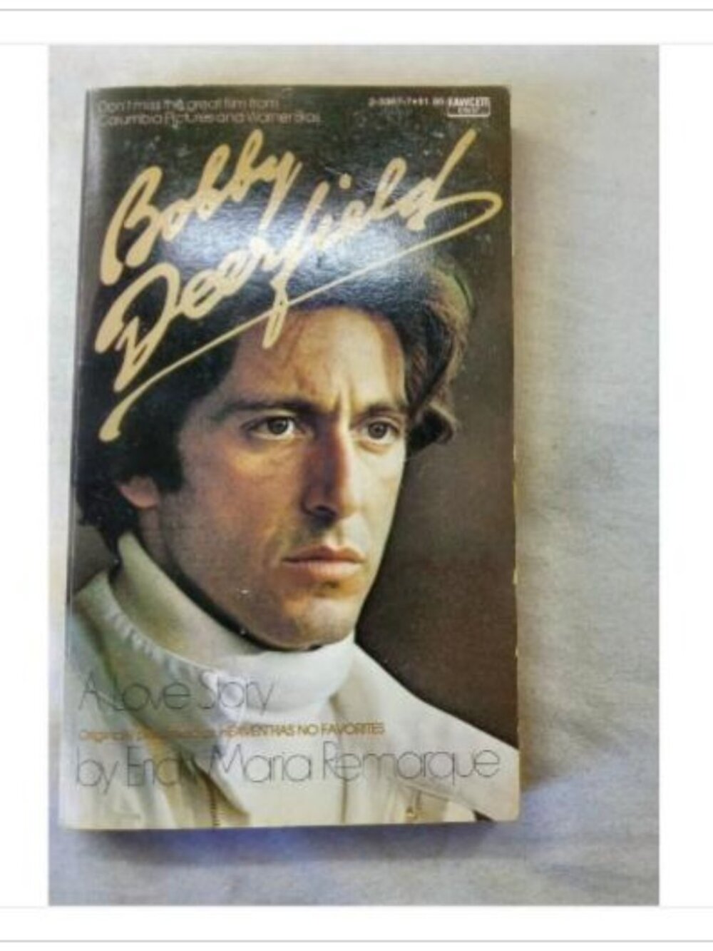 Bobby Deerfield Erich Maria Remarque 1961 Movie Tie-In Edition Paperback Book